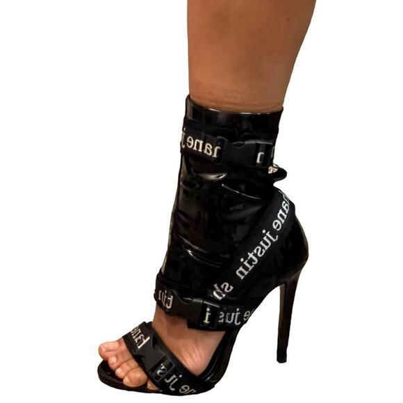 Justin Shane sock  black heels size 10 (40) - Picture 2 of 10